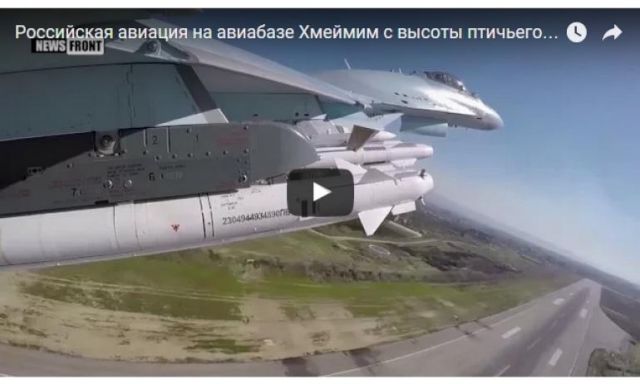 الدفاع الروسية تنشر فيديو لطائراتها فوق قاعدة حميميم السورية