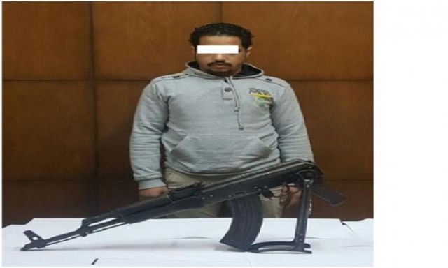 مباحث دار السلام بالقاهرة تنجح فى القبض على كهربائى بحوزته بندقية آلية بدون ترخيص