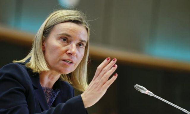 وزيرة خارجية الإتحاد الأوروبي تبحث مع وزير الخارجية الأمريكي تعزيز العلاقات الثنائية