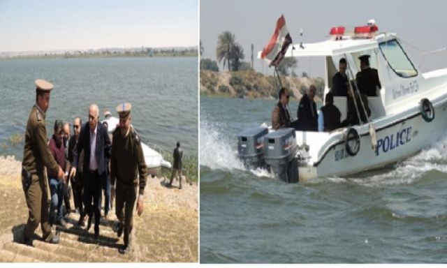 بالصور.. مدير أمن المنيا  يقود حملة أمنية لإزالة التعديات الواقعة على ضفاف نهر النيل