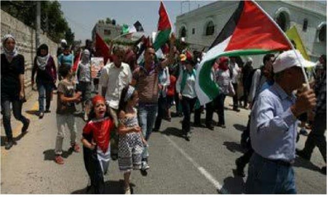 تظاهر مئات اليهود والعرب للتنديد باحتلال الأراضي الفلسطينية
