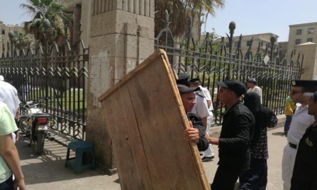 شاهد بالصور ..  حملة أمن القاهرة لإزالة الإشغالات بمنطقة الوزارات  وسعد زغلول