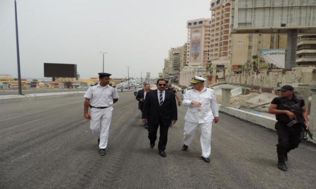 بالصور .. مدير أمن الاسكندرية  يتفقد منطقة أعمال التطوير والتحديث بكوبرى سيدى جابر
