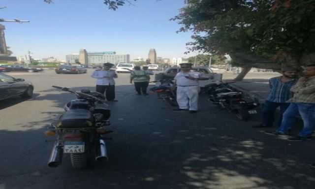 بالصور ..  أمن القاهرة  يشن  حملة  على  الدراجات  النارية  المخالفة  بعد هجوم  البدرشين