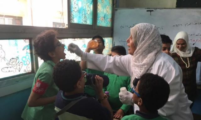 انطلاق حملة قومية للقضاء على الديدان المعوية بمدارس الابتدائي برعاية وزارة الصحة والسكان بدعم من مكتب ممثل منظمة الصحة العالمية في مصر