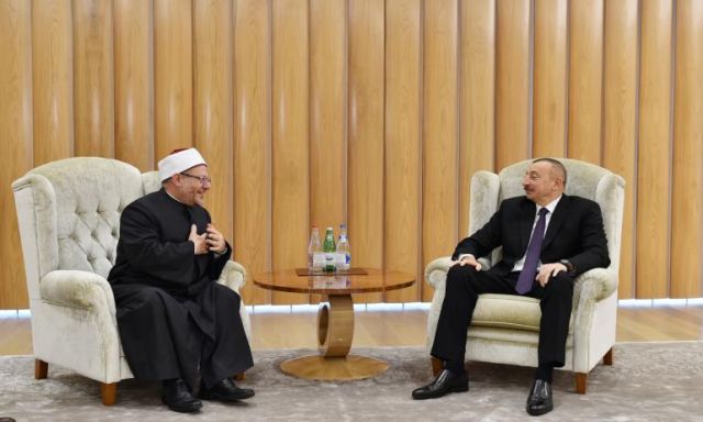 المفتي ورئيس أذربيجان يبحثان التعاون لمكافحة التطرف