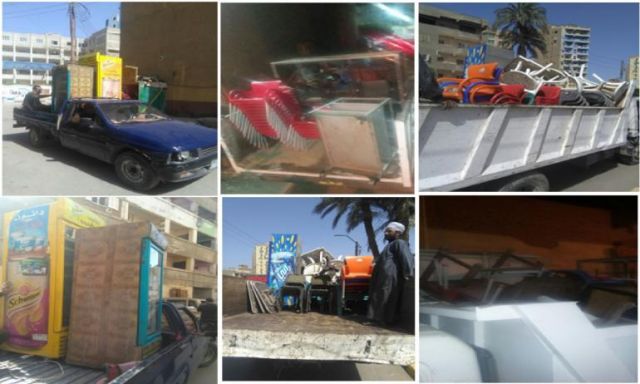 بالصور .. حملة أمنية مكبرة تستهدف إزالة الإشغالات والتعديات بمدينة بنى سويف
