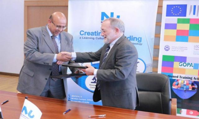 بالصور ... توقيع إتفاقية تفاهم مع جامعة النيل الأهلية لرفع كفاءة القطاع اللوجيستي في دول البحر المتوسط