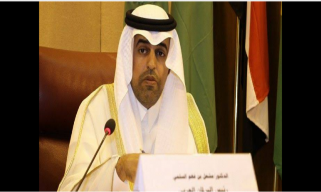 رئيس البرلمان العربي يجدد دعمه لمنظمة التحرير الفلسطينية في الذكرى الـ 54 لتأسيسها