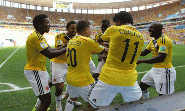 نهاية الشوط الأول من مباراة كولومبيا و اليابان بالتعادل الإيجابي 1/1