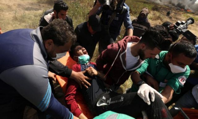 ارتفاع عدد المصابين الفلسطينيين إلى 206  فى ”جمعة الوفاء للجرحى”