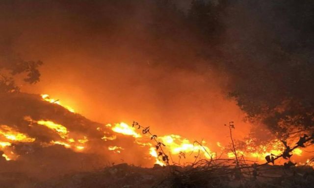 الحماية المدنية تحاول السيطرة على حريق بقرية المعصرة بالوادى الجديد