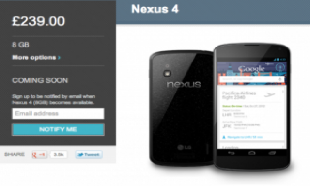 جوجل تبيع مجموعتها الجديدة من أجهزة Nexus في أستراليا وعدد من الدول الأوروبية