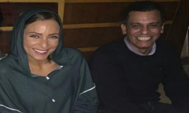 بالصورة.. ريم البارودي برفقة تامر حمزة من كواليس مسلسل ”قيد عائلي”