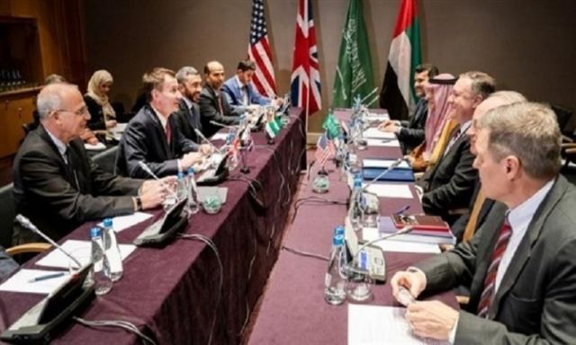 وزراء خارجية السعودية والإمارات وبريطانيا والولايات المتحدة الأمريكية 