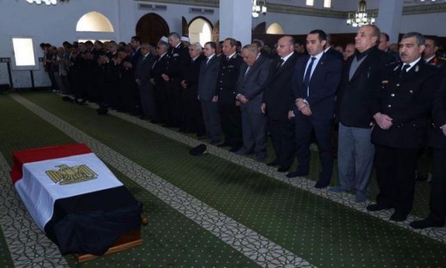 بوزير الداخلية يتقدم جنازة شهيد الواجب المقدم رامى أحمد هلال الضابط بقطاع الأمن الوطنى