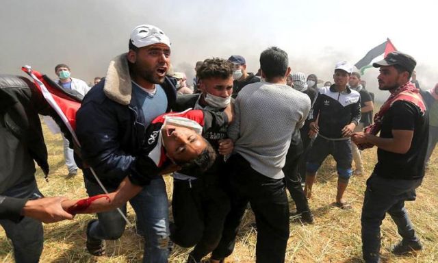 إصابة 5 فلسطينيين في مواجهات مع قوات الاحتلال برام الله