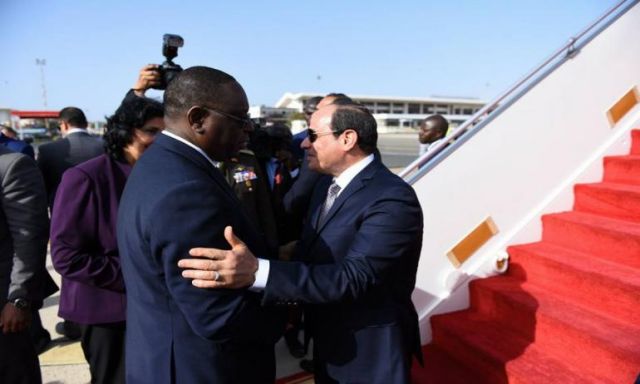  وصول الرئيس عبد الفتاح السيسى  إلى العاصمة السنغالية داكار