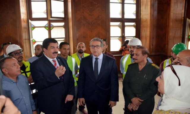 وزير الآثار ومحافظ القليوبية يتفقدان أعمال ترميم قصر محمد علي
