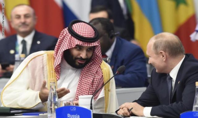 ولي العهد السعودي يبحث مع بوتين تداعيات الهجوم على أرامكو