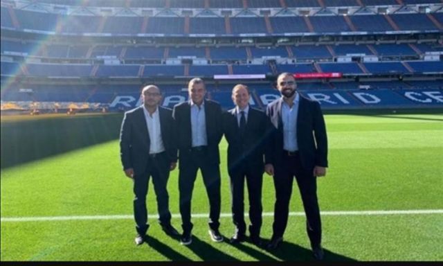 وفد الأهلي يعقد اجتماع مع مدير العلاقات الدولية بنادي ريال مدريد