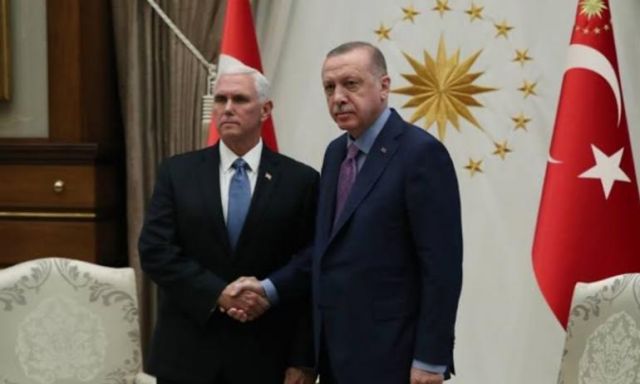 اجتماع بين أردوغان ونائب الرئيس الأمريكي لبحث العملية العسكرية التركية في سوريا