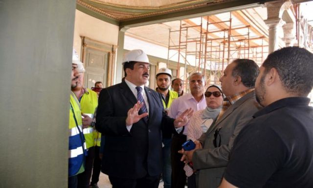 بالصور..محافظ القليوبية يتفقد أعمال ترميم قصر محمد على بشبرا الخيمة
