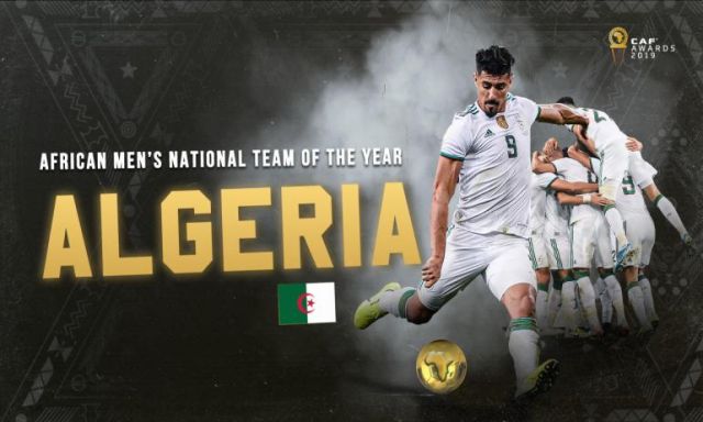 الجزائر تفوز بجائزة أفضل منتخب أفريقي لعام 2019