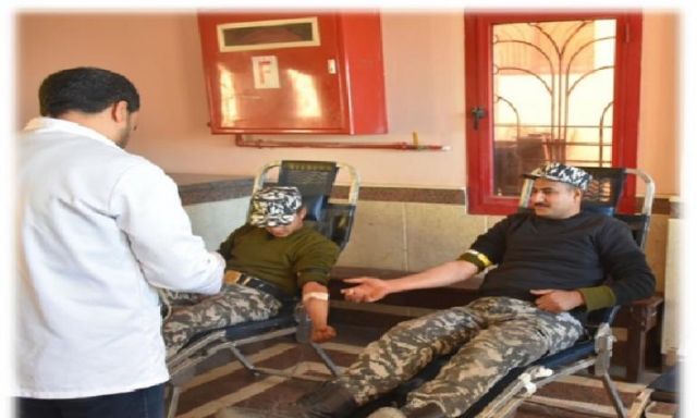 بالصورة  .. حملة للتبرع بالدم بمشاركة ضباط وأفراد ومجندى إدارة قوات الأمن بجنوب سيناء