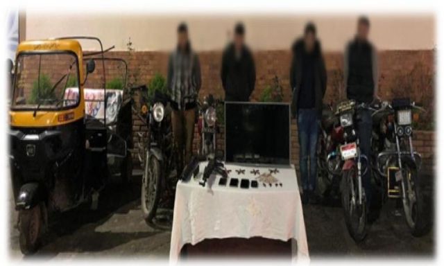 بالصور .. ضبط عصابة سرقات الدراجات النارية وبحوزتهم أسلحة نارية فى دمياط 