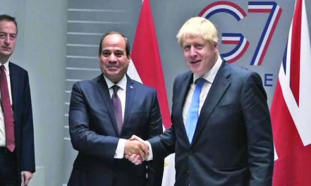 السيسى وجونسون يتفقان على ضرورة زيادة التجارة بين المملكة المتحدة ومصر