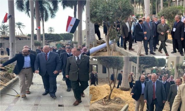 شاهد بالصور .. محافظ القاهرة يتفقد أعمال التطوير بحديقة الجزيرة