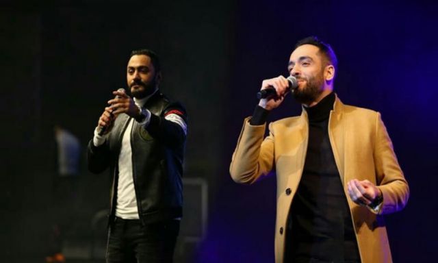 تامر حسني يهنئ رامي جمال علي ألبوم ”أنا لوحدي”