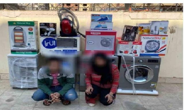 بالصورة .. سقوط عصابة سرقة أجهزة كهربائية من داخل مخزن بدار السلام فى القاهرة