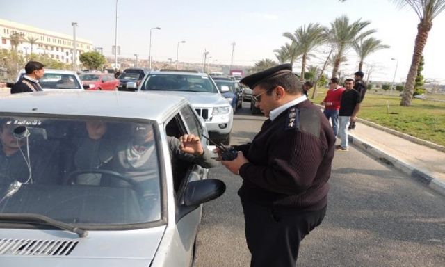 أمن حملات مرورية لضبط المخالفات المرورية وفرض الإنضباط بالشارع المصرى