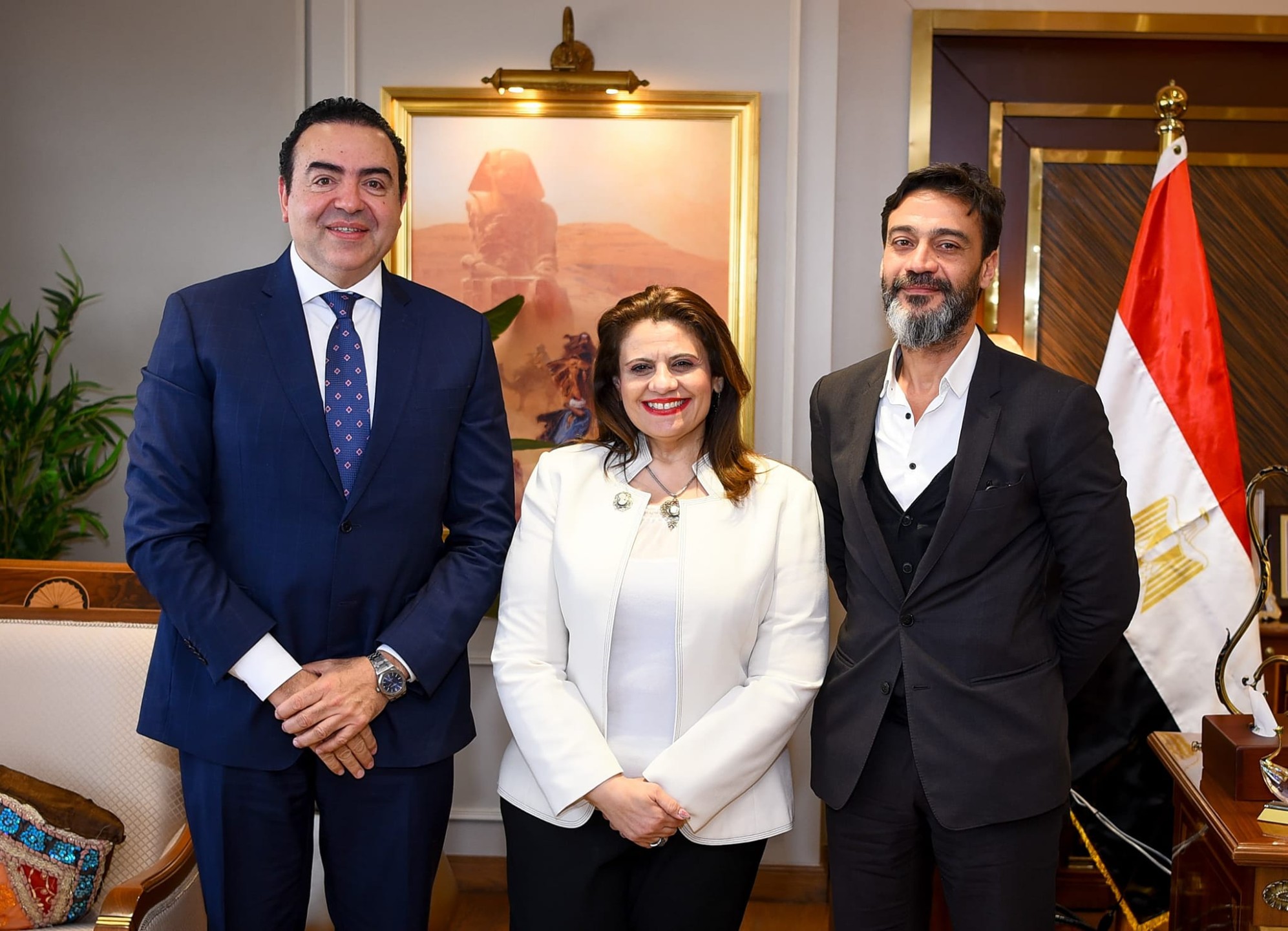لقاءات وزيرة الهجرة مع رجال الأعمال المصريين بالخارج